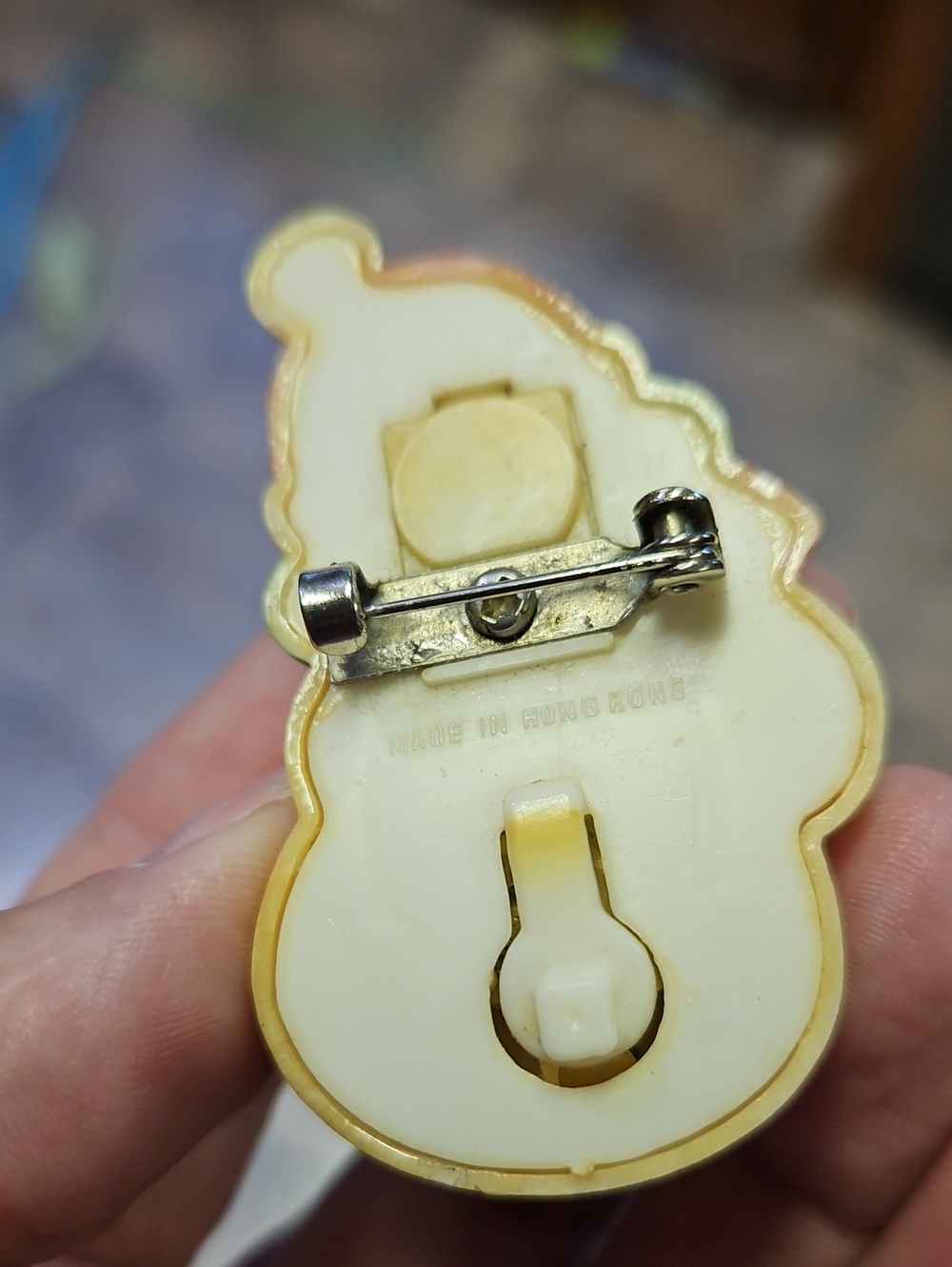 Vintage Light Up Snowman Pin Made In Hong Kong - Picture 3 of 3
